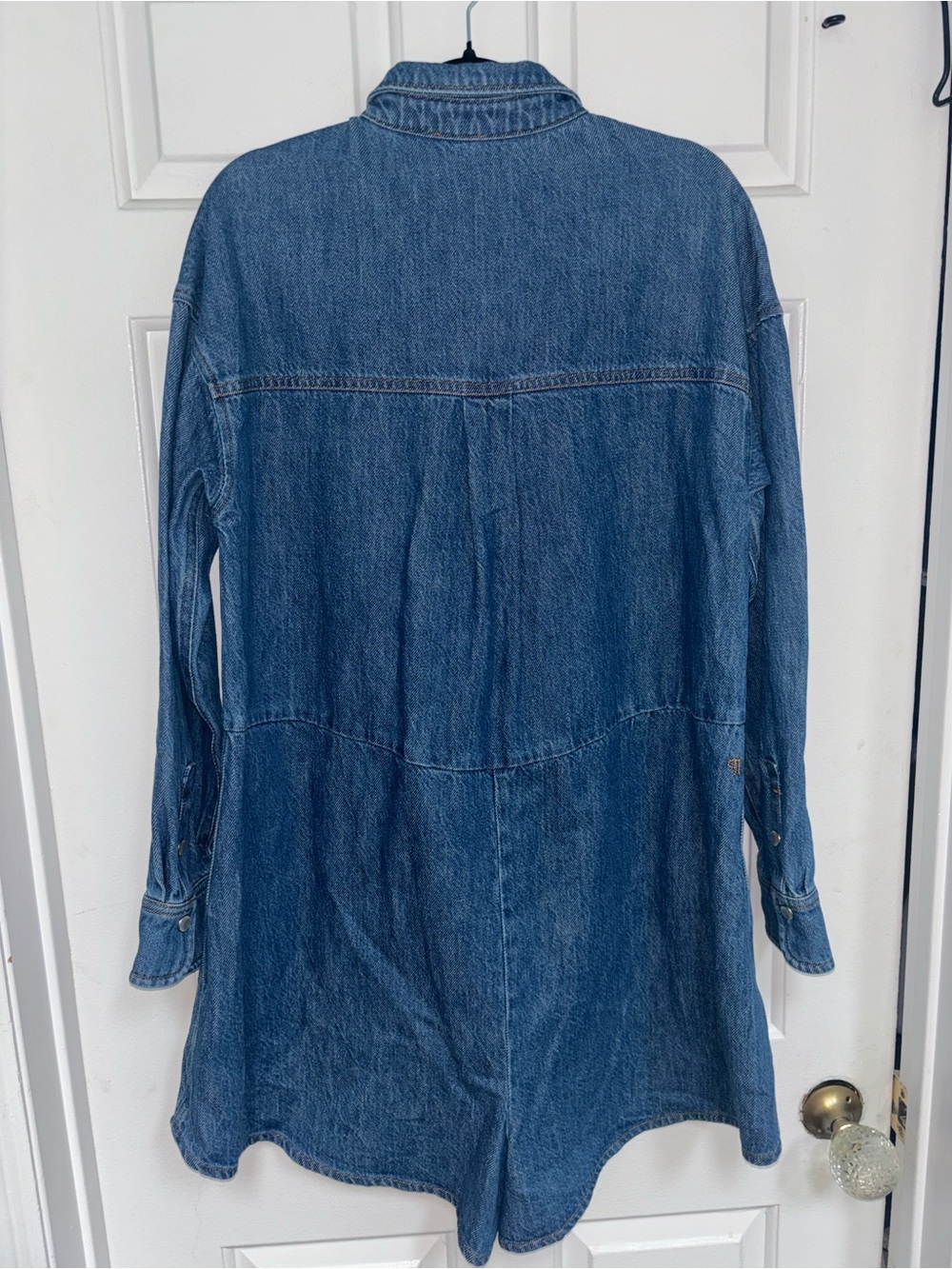 NWT retail $168 size S #Anthropologie,#Pilcro Denim Buttondown Romper - Picture 6 of 9